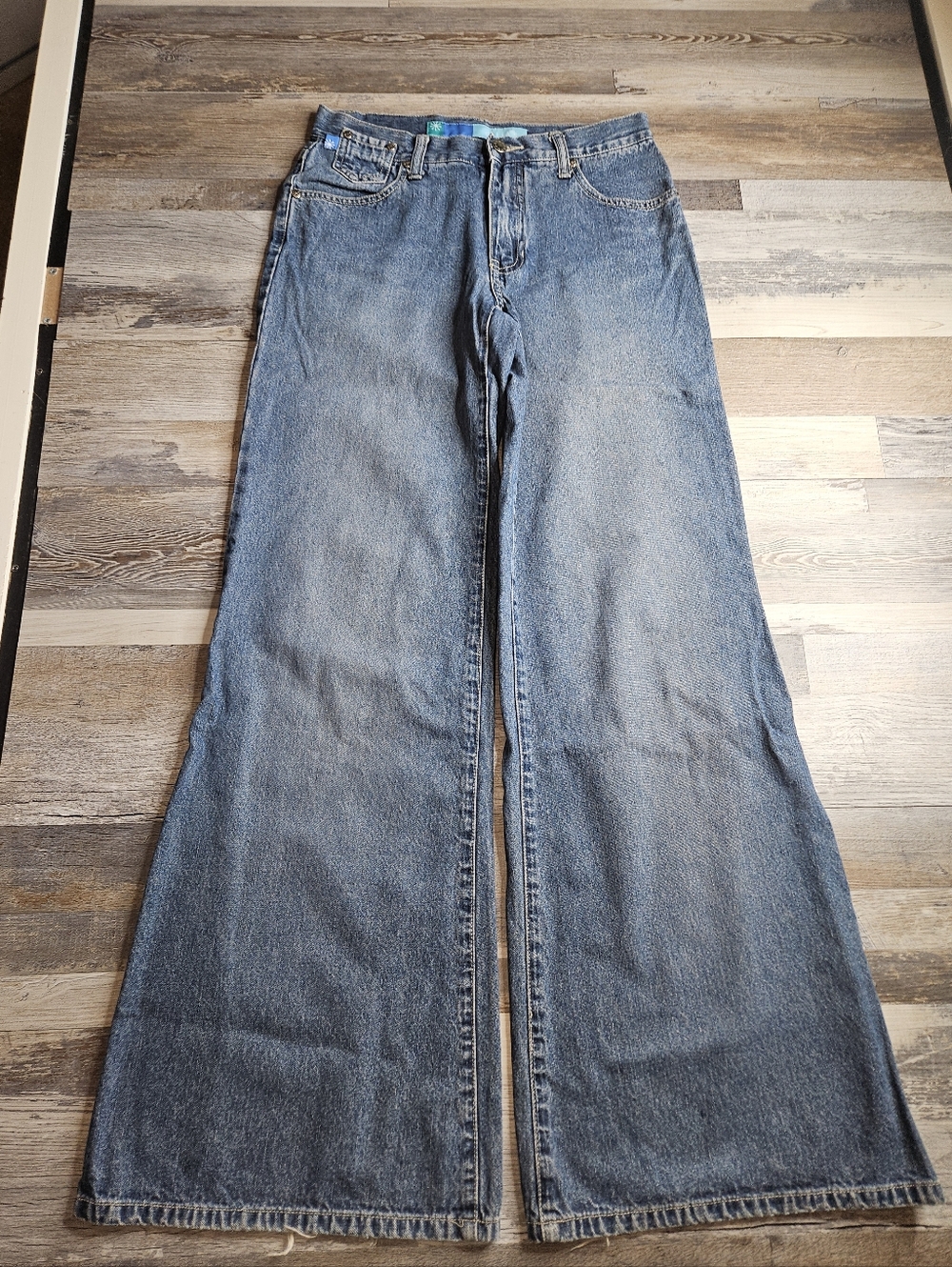 Delia's 90s Vintage Y2K Flare Bell Bottom Blue Jeans Junior 3 dELiA*s